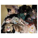 Mardi gras masks and beads 