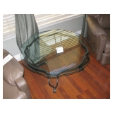 Round glass table $35