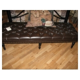 End of bed tufted ottoman $50
