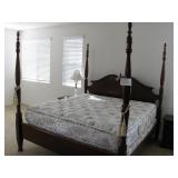 Four seasons pillow top King size 4 poster bed $450
