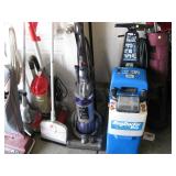 Assorted vacuums and rug cleaners 