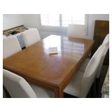 Dining set w/6 chairs, 1 leaf $250