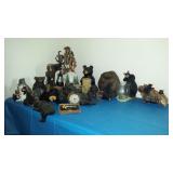 Resin Bear and Native American Figures