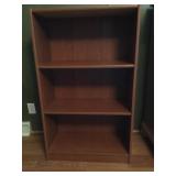 3-Shelf Wood & Veneer Bookcase