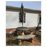 Concrete Patio Furniture Set