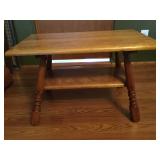 Solid Wood End Table w/Shelf #2
