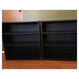 Two Matching Bookcases w/3 Adjustable Shelves