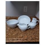 Fitz and Floyd Everyday White Porcelain Serving Pieces