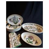 10 Oval Portmeirion Pieces & Oven Mitt