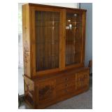 Carved Wood Locking Display Case