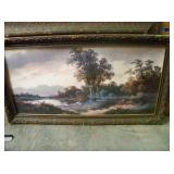 antique picture with ornate frame