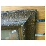 antique picture with ornate frame