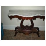 Marble top entry table