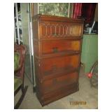 barrister bookcase w leaded