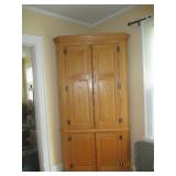 oak corner cabinet