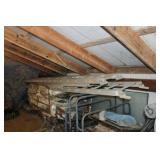 Several Aluminum extension ladders