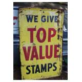 Top Value Stamp Sign