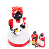 1940S MAMMY COOKIE JAR WITH MAMMY AND UNCLE MOSE SHAKER SET
