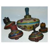 Metal Tin Litho Toy Tops