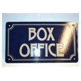Porcelain Box Office Sign