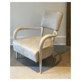 Bernhardt Elka Chair. Chair frame of faux cow horns is upholstered in hair-on-hide leather.