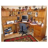 CORNER DESK OR COMPUTER STATION WITH STORAGE & DISPLAY SPACE