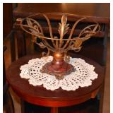 ORNATE METAL FRUIT COMPOTE
