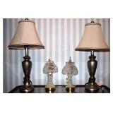 Nice Lamps incl Small Crystal Lamps