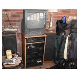 PIONEER AUDIO SYSTEM. TV WITH VHS PLAYER.