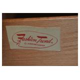 THE JOHNSON-CARPER "FASHION TREND" FABRIC SIGNATURE LABEL INSIDE DRAWER
