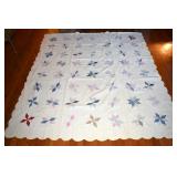 Star pattern Quilt, signed and dated 1924