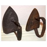 Two Antique Sad Irons
