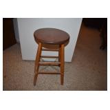 EARLY STOOL WITH STRETCHER WIRE BASE