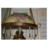 CLOSEUP OF THE HANDPAINTED GLASS SHADE