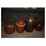 NICE SELECTION OF POTTERY JUGS and CROCKS