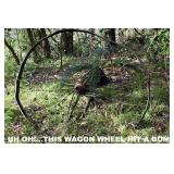 WAGON WHEEL. SOMEWHAT WORSE FOR THE WEAR.