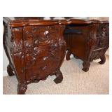 BASE OF THE DRESSER SHOWING CARVING ORNAMENTATION