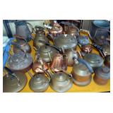 COPPER TEAPOTS GALORE!!