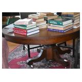 BASE OF THE OAK DINING TABLE. HAS 4 LEAFS