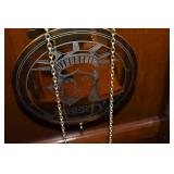 ENGRAVED LIBERTY FACE ON BRASS PENDULUM