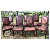 SET OF 8 SUPERIOR CHAIRS IN DINING SUITE