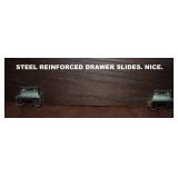 DOUBLE SLIDES TRACKS ON THE DRAWERS. NICE!!!