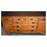 THE CREDENZA- 7 DRAWERS PLUS 2 DOORS ENCLOSING STORAGE AREAS