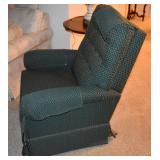 DARK GREEN WITH PALE GOLD ACCENTS