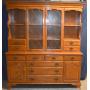 ETHAN ALLEN MAPLE & BIRCH DINING SUITE. THE CREDENZA & HUTCH