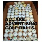 ABOUT 85 ADVERTISING GOLF BALLS, NICE COLLECTION