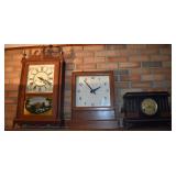 3 of the 4 Clocks being sold. 4th is in other pics.