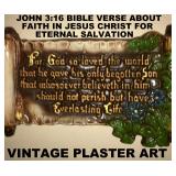 1 OF SEVERAL ARTS AND CRAFTS ERA PLASTER WALL DECORATIONS