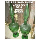 TALL ARTGLASS BOTTLES. 
