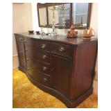 SUPERB BASSETT MAHOGANY MID CENTURY CREDENZA/SERVER. QUALITY CONSTRUCTION!!
